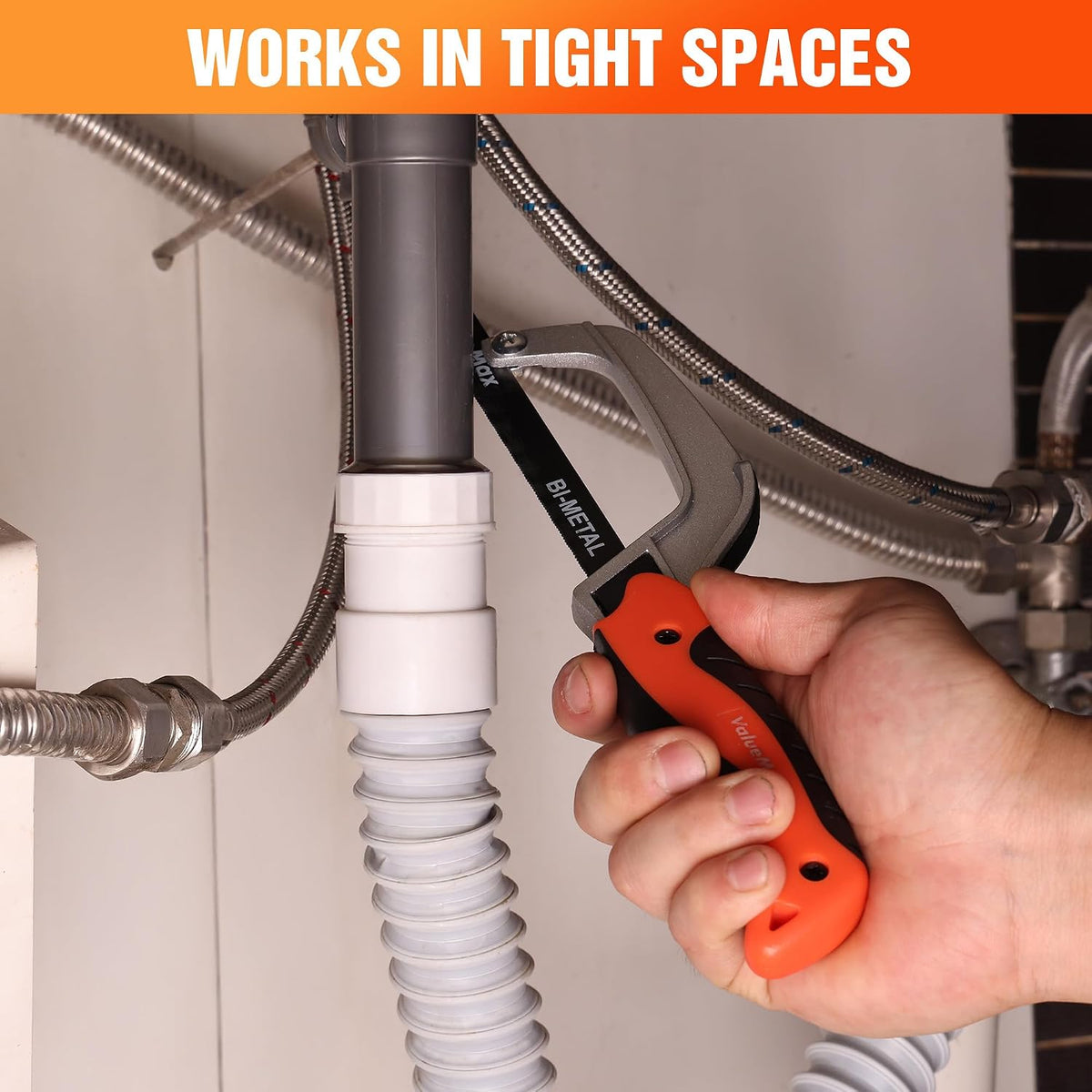 ValueMax Mini Hack Saw with Extra 1 Piece Bi-Metal 10 Inch Blade
