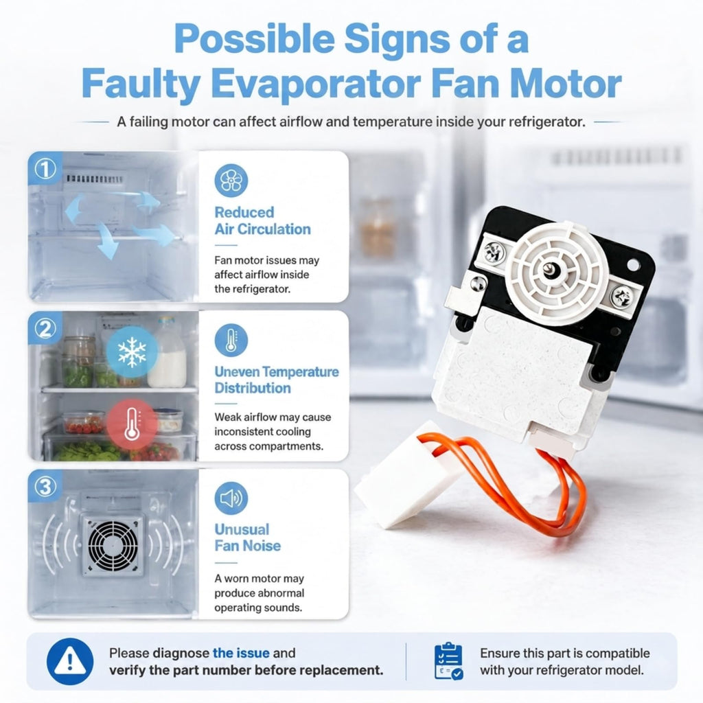 W10464673 Refrigerator Evaporator Fan Motor, Compatible with Whirlpool Replace Parts AP6021839 3020513 WPW10464673 PS7320664 PS11755167 KFFS20EYMS02 KRFF300EBL00 KRFF300EBS00 Refrigerators