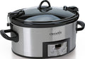 6 Quart Cook & Carry Programmable Slow Cooker with Digital Timer Stainless Steel (CPSCVC60LL-S) pack of 1
