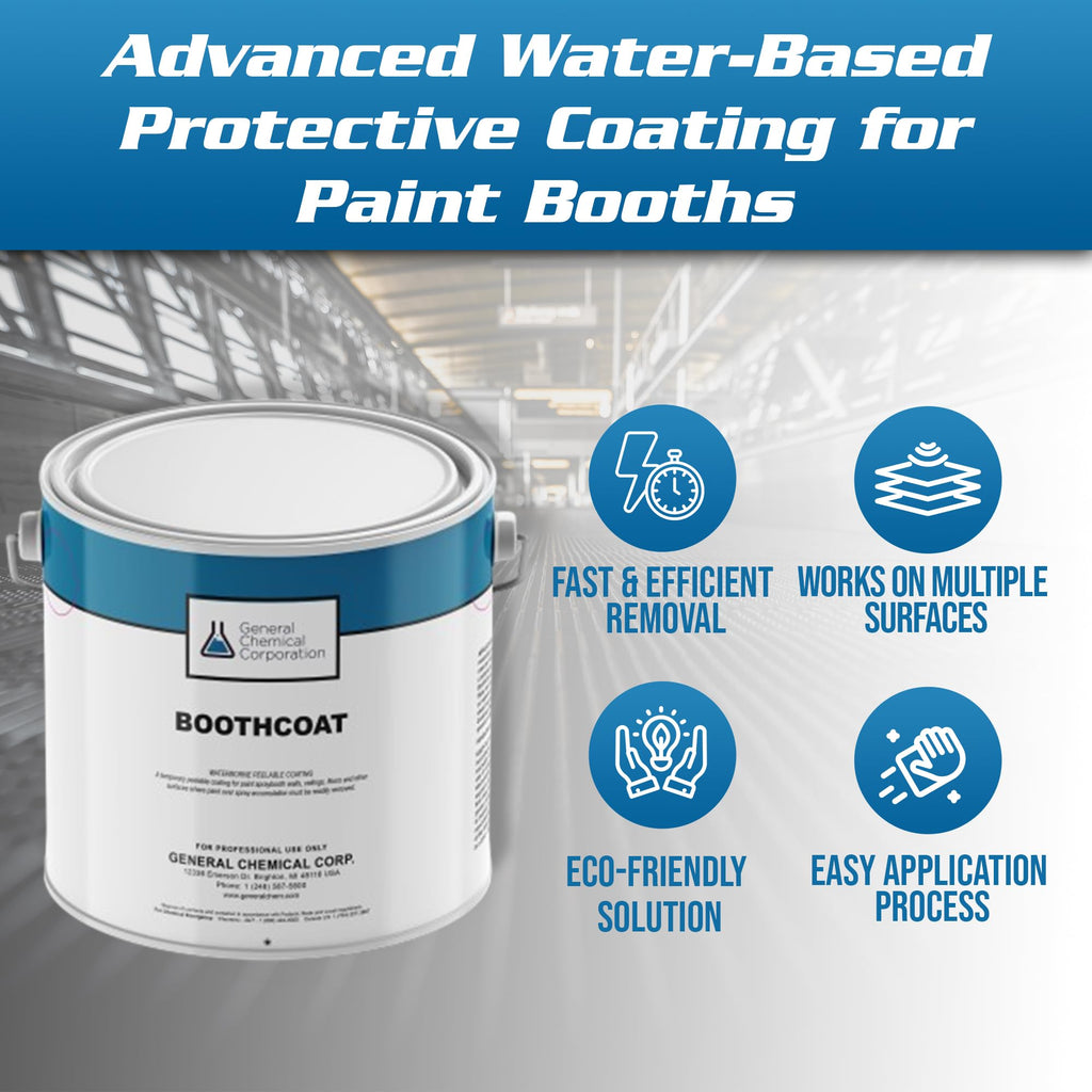 BoothCoat 5201 Peelable Spray Booth Wall and Floor Paint, 1 Gallon
