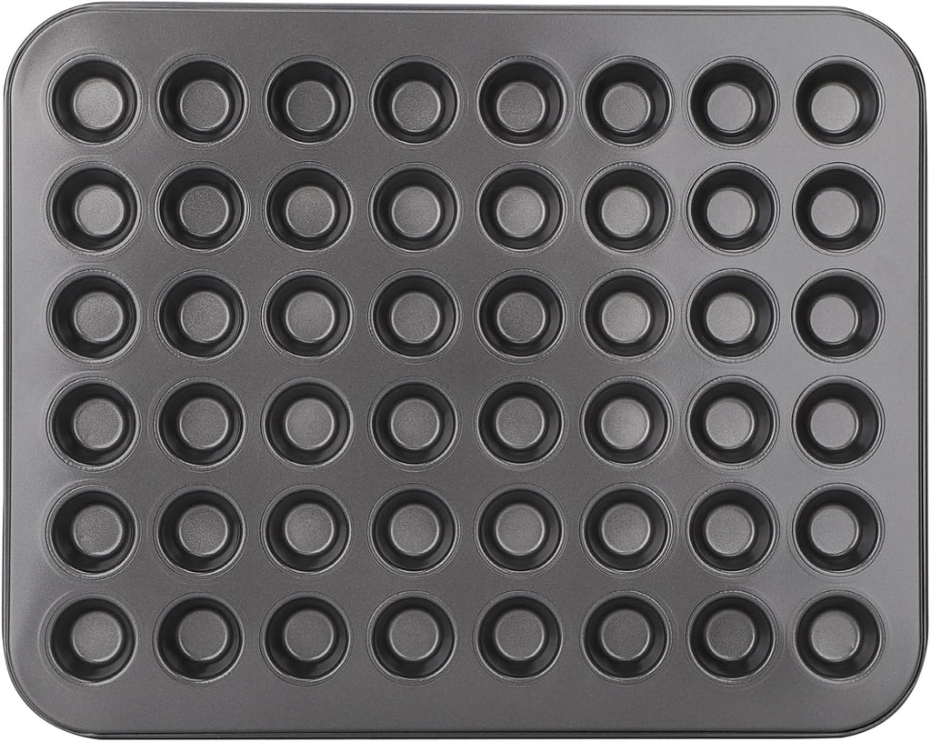 Mini Muffin Pan 48 Cups Nonstick, 1 Pack 48 Mini Small Tiny Cup Non Stick Muffin Baking Pan Tin Tray Carbon Steel