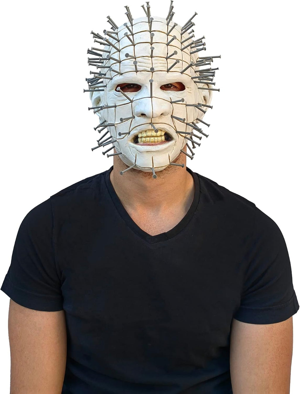 Men's Monster Horror Hellraiser III Pinhead Mask Halloween Costume Accessory