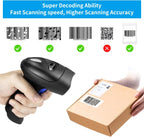 Handheld USB 1D Barcode Scanner with Stand, Wired CCD for POS | Bar Code Reader for POS System Sensing, Store