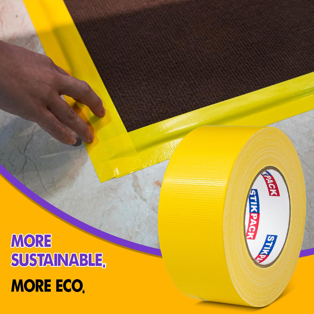 Heavy Duty Yellow Duct Tape 2 Inches x 165 Feet, 1 Roll