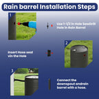Rain Barrel Diverter Kit for Rectangular Downspouts, 1 Set