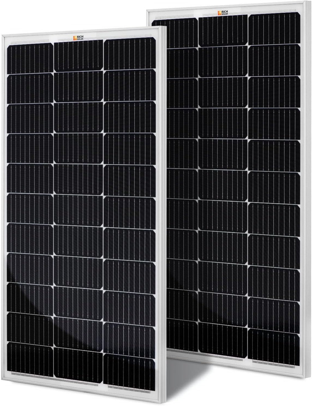 200 Watt 12 Volt Monocrystalline Solar Panel 2 Pack of 9BB Cell 100W High Efficiency Solar Module Charge Battery for