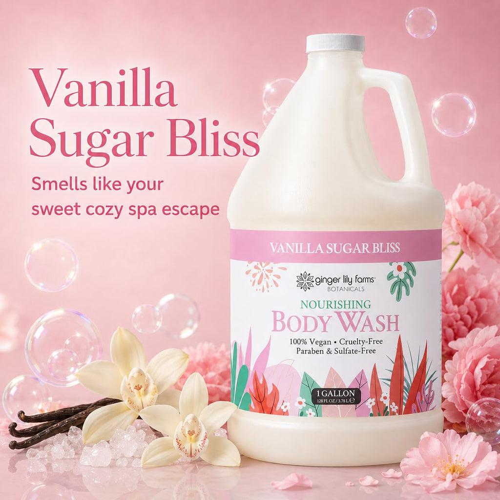 Botanicals Body Wash, 128oz, Vanilla Sugar Bliss