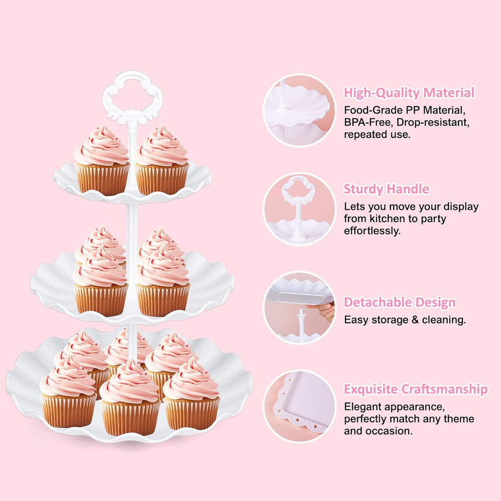 36 Pack Cupcake Stand, Dessert Table Display Set,Tiered Tray Stand