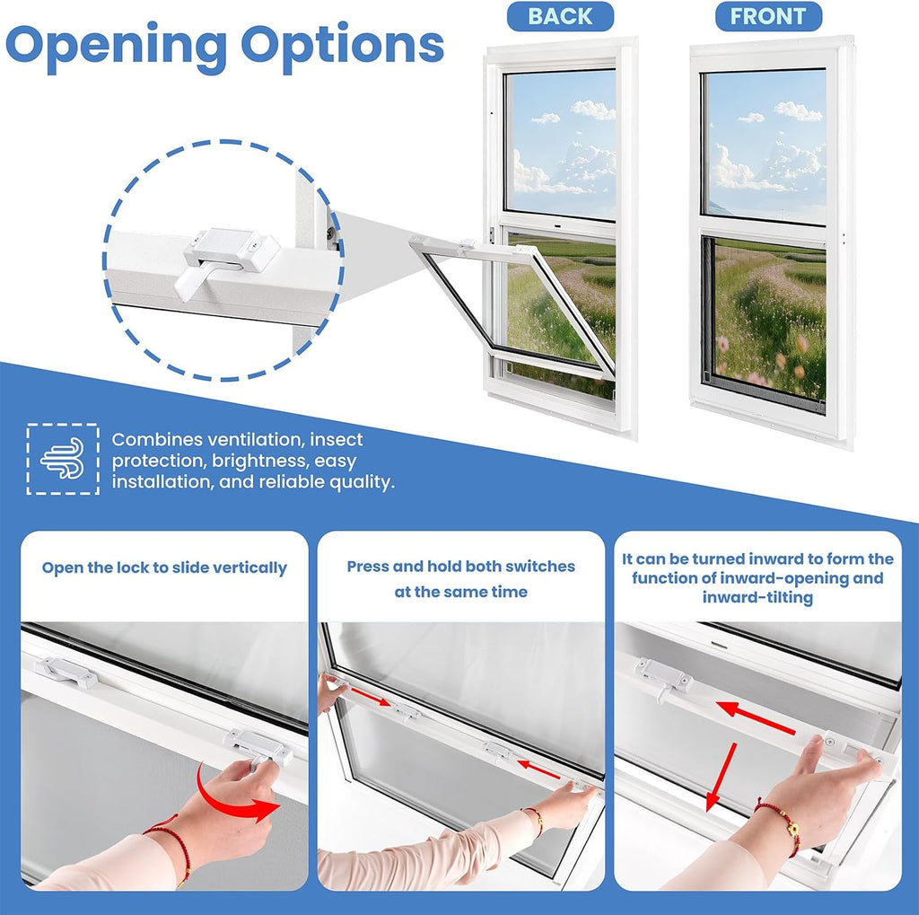 Vinyl Single Hung Sliding Window 36" x 60" White