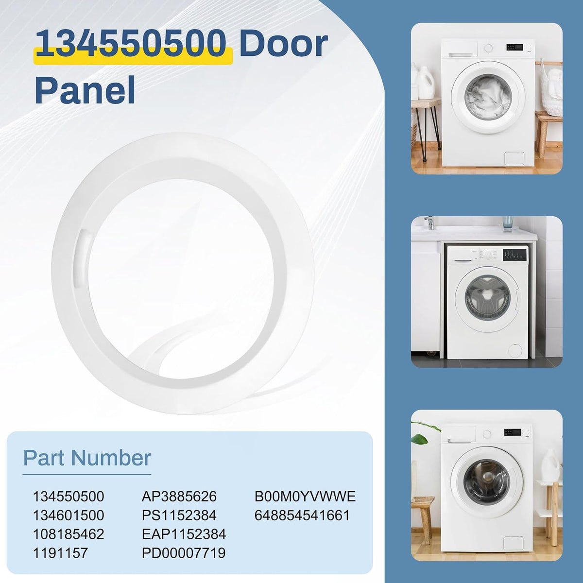 134550500 Washer Outer Door Compatible With frigidaire Affinity Washer Door