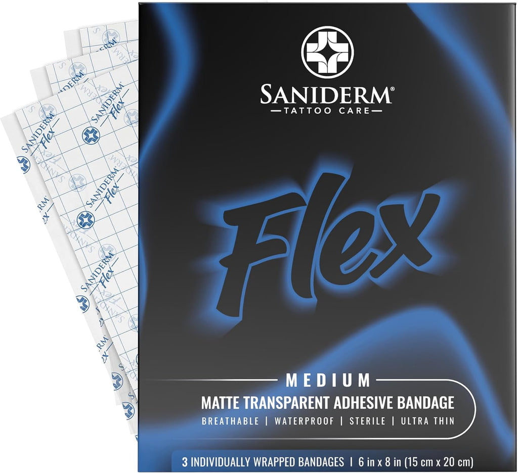 Flex Tattoo Aftercare Bandage - 3 Sheets 6 x 8 Inch Pack