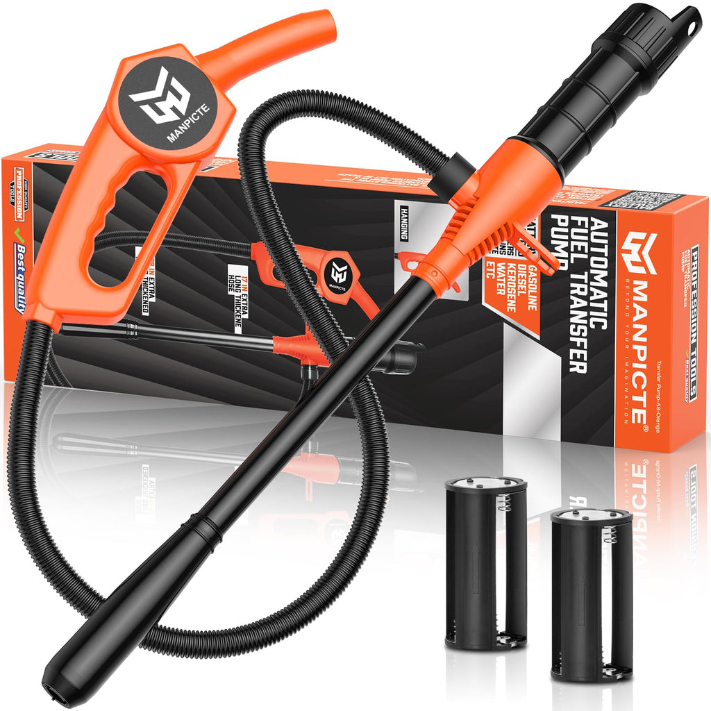 MANPICTE Portable Fuel Transfer Pump,Battery Powered,3.0 GPM Flow