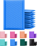 Blue Poly Bubble Mailers 4x8 50 Pack Usable 4x7