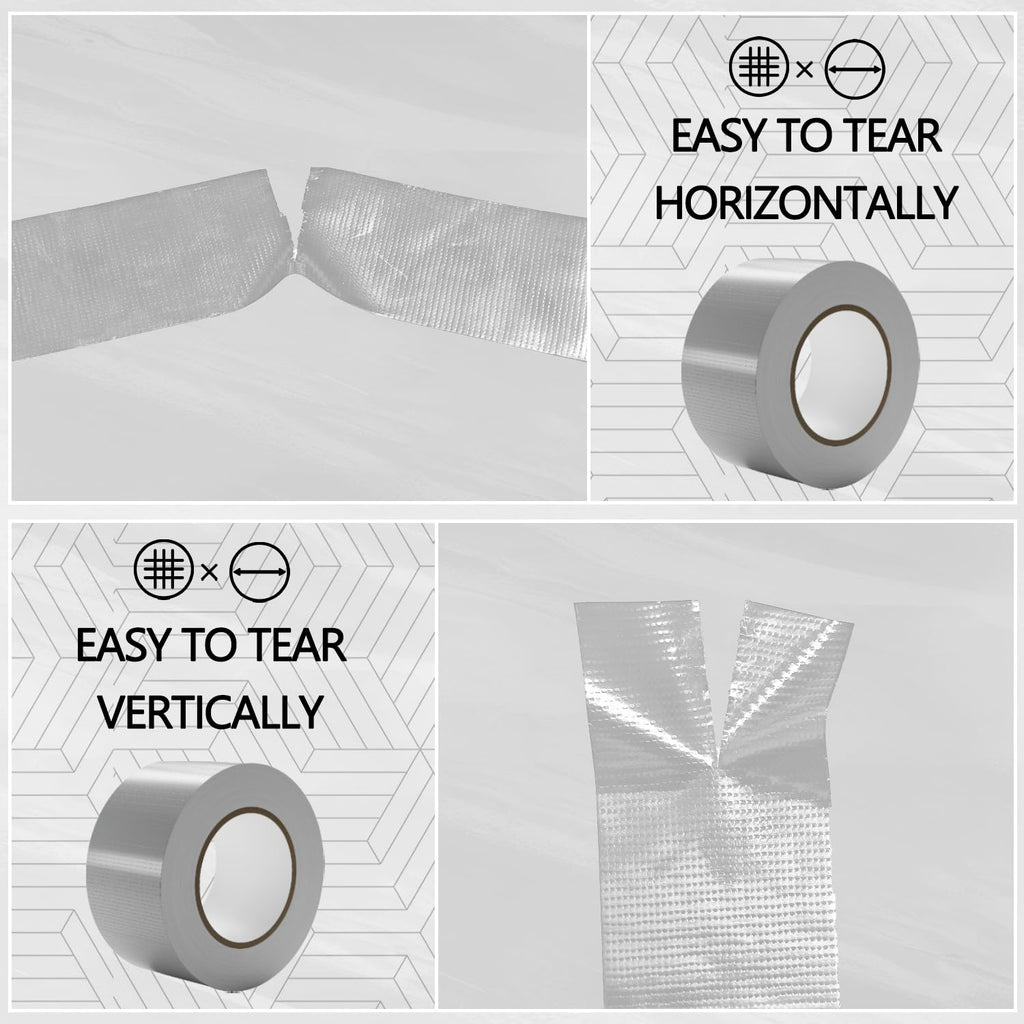 5 Pack Silver Heavy Duty Duct Tape, 2 in x 30 YD (Total 150YD), 9 Mil