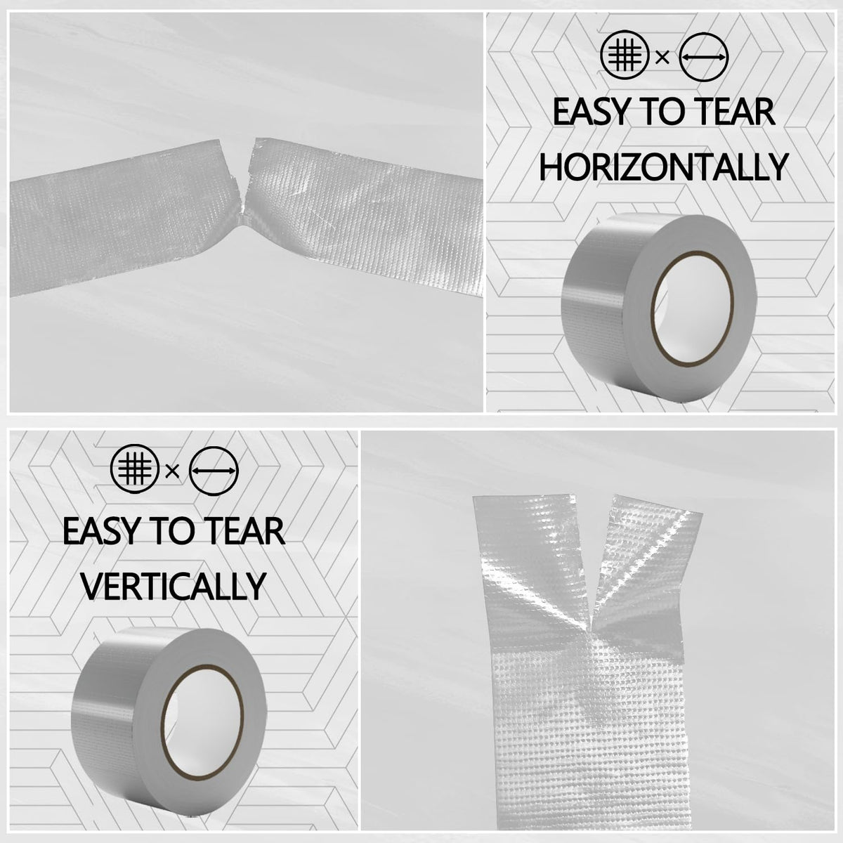 2 Pack Silver Duct Tape Heavy Duty, 2 in x 30 YD (Total 60YD), 9 Mil