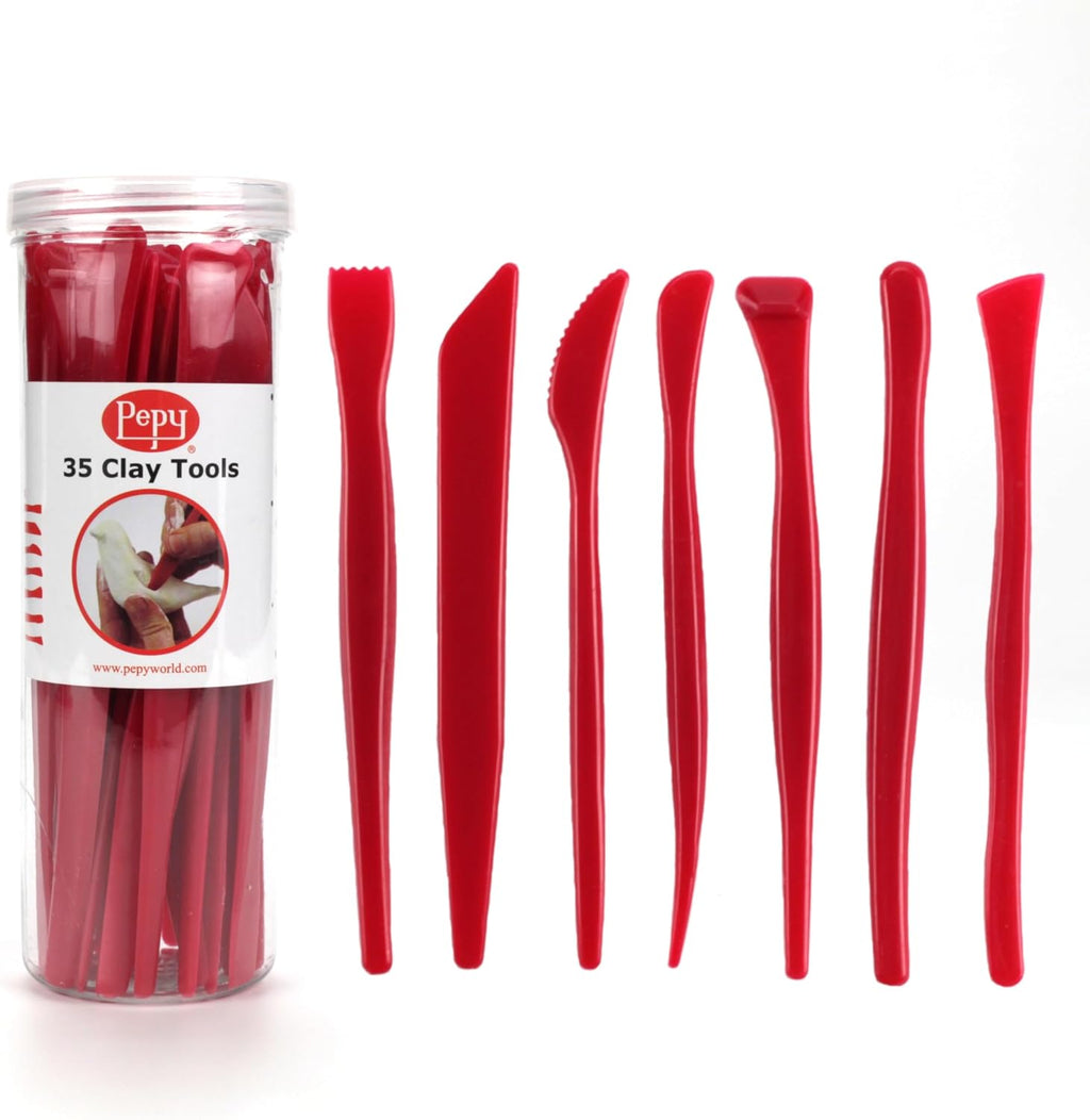 35 PC Clay Sculpting Tools Set; 5 Each of 7 Different Shapes; Ideal for Polymer Clay, Air Dry Clay, Plastilina
