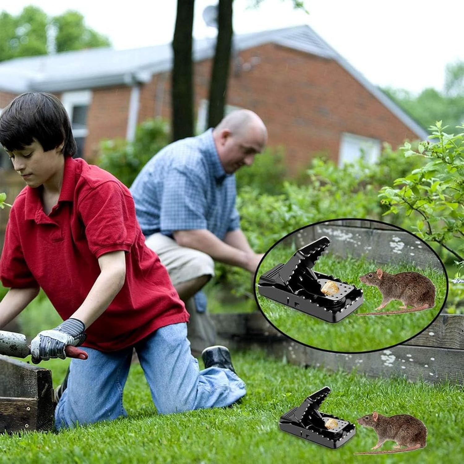 Reusable Indoor Mouse Trap 12 Pack – Easy to Set Plastic Rodent Control Device for Home, Garage & Garden Use