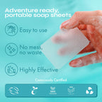 Paper Soap Sheets for Hand Washing - 200 Lemon Travel Soap Sheets