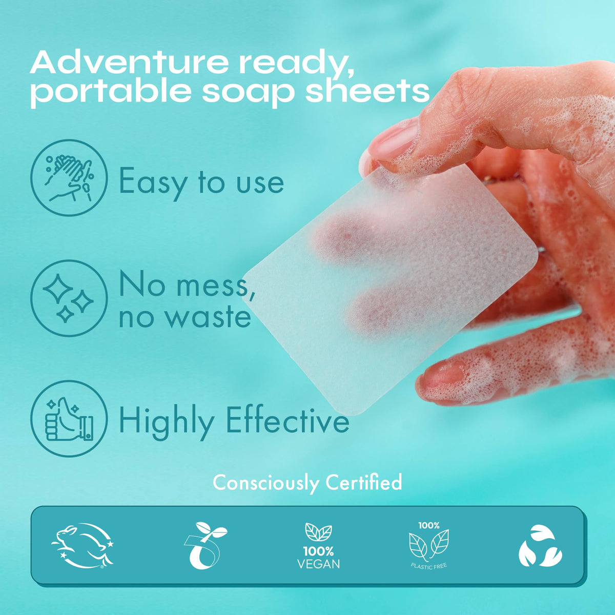 Paper Soap Sheets for Hand Washing - 200 Lemon Travel Soap Sheets