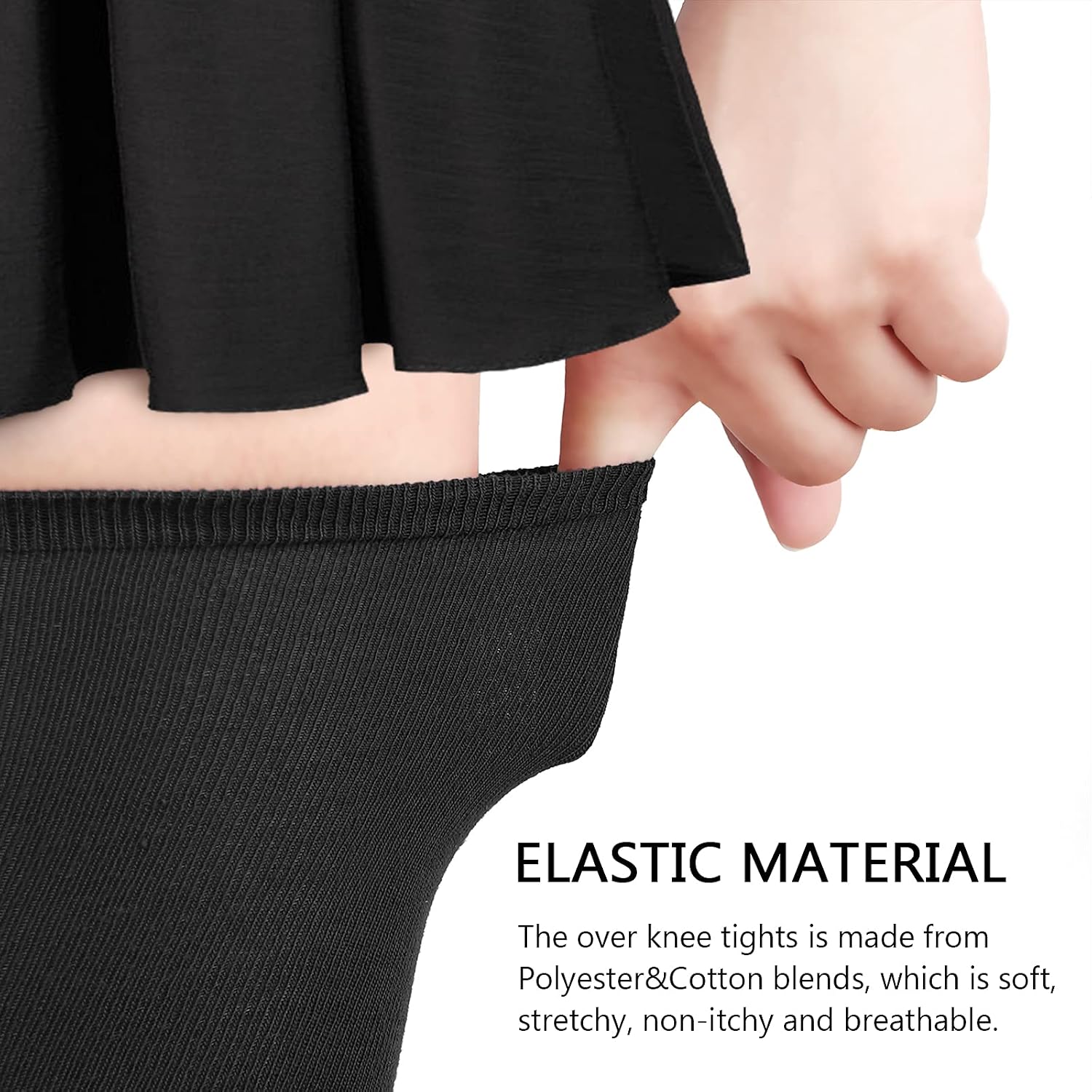 Extra Long High Thigh Socks Striped Over Knee Thin Tights Long Stocking