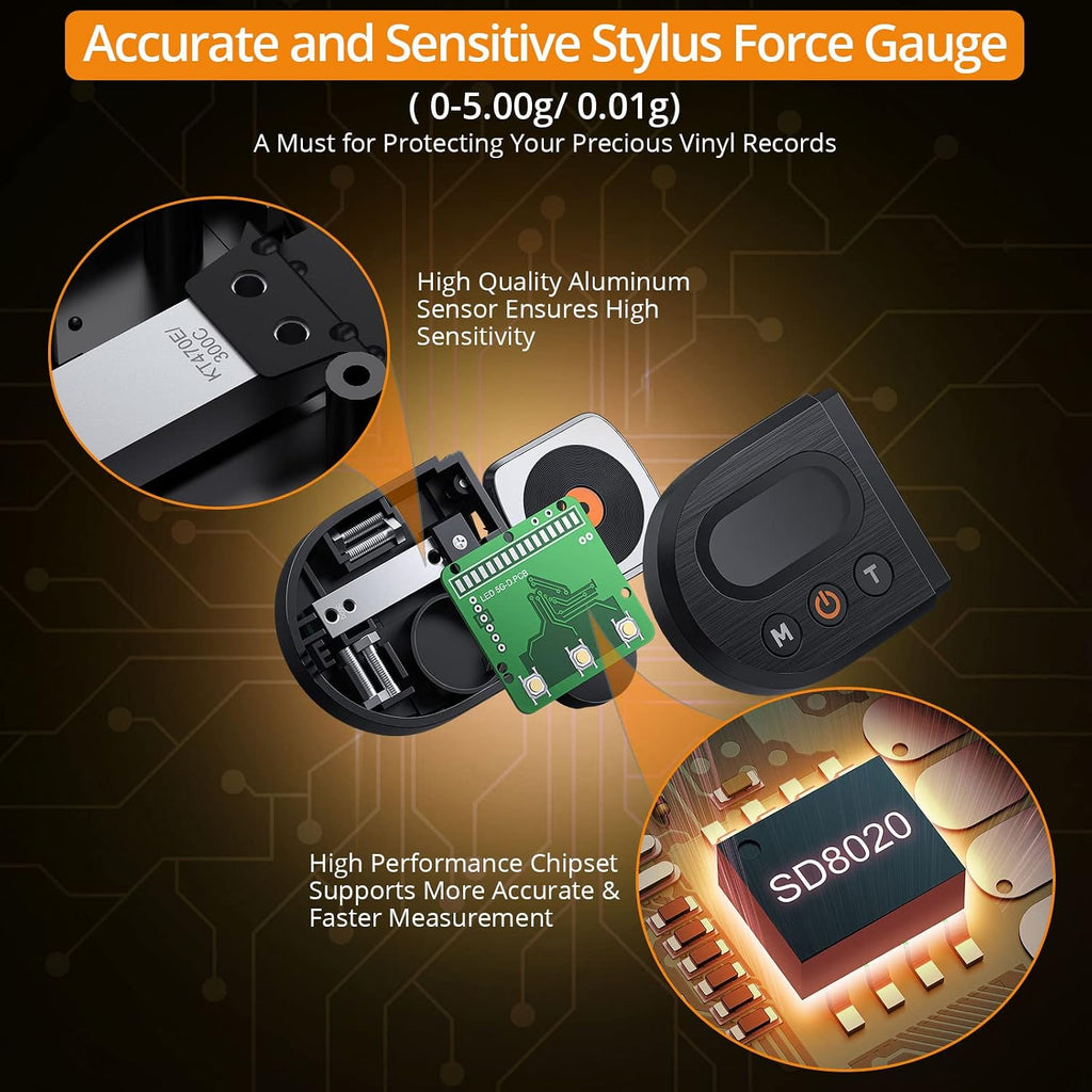 Neoteck Upgraded Digital Turntable Stylus Force Scale Gauge