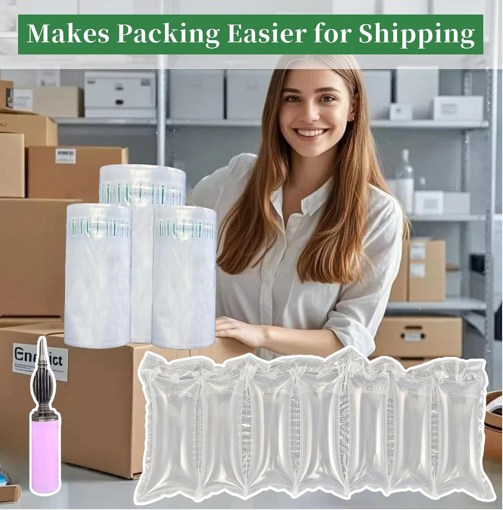 500 Count Inflatable Air Pillows for Shipping with Pump 4.7" x 7.8", Box Filler Purse Stuffer to Keep Shape