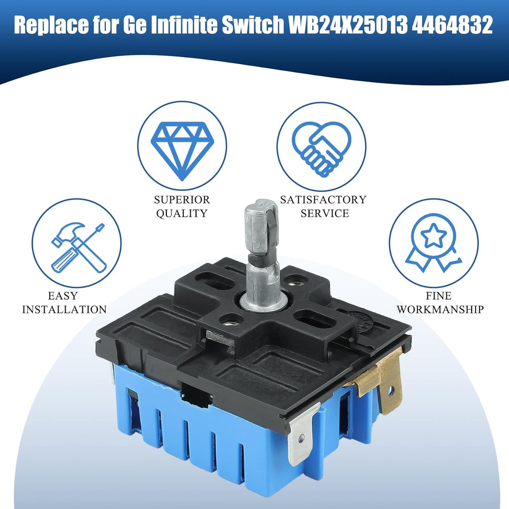 WB24X25013 Electric Range Infinite Control Switch Replace for GE for 191d4774p005