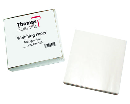 Thomas W33 Square Weighing Paper, Nitrogen Free, 3" Length x 3" Width (Pack of 500)