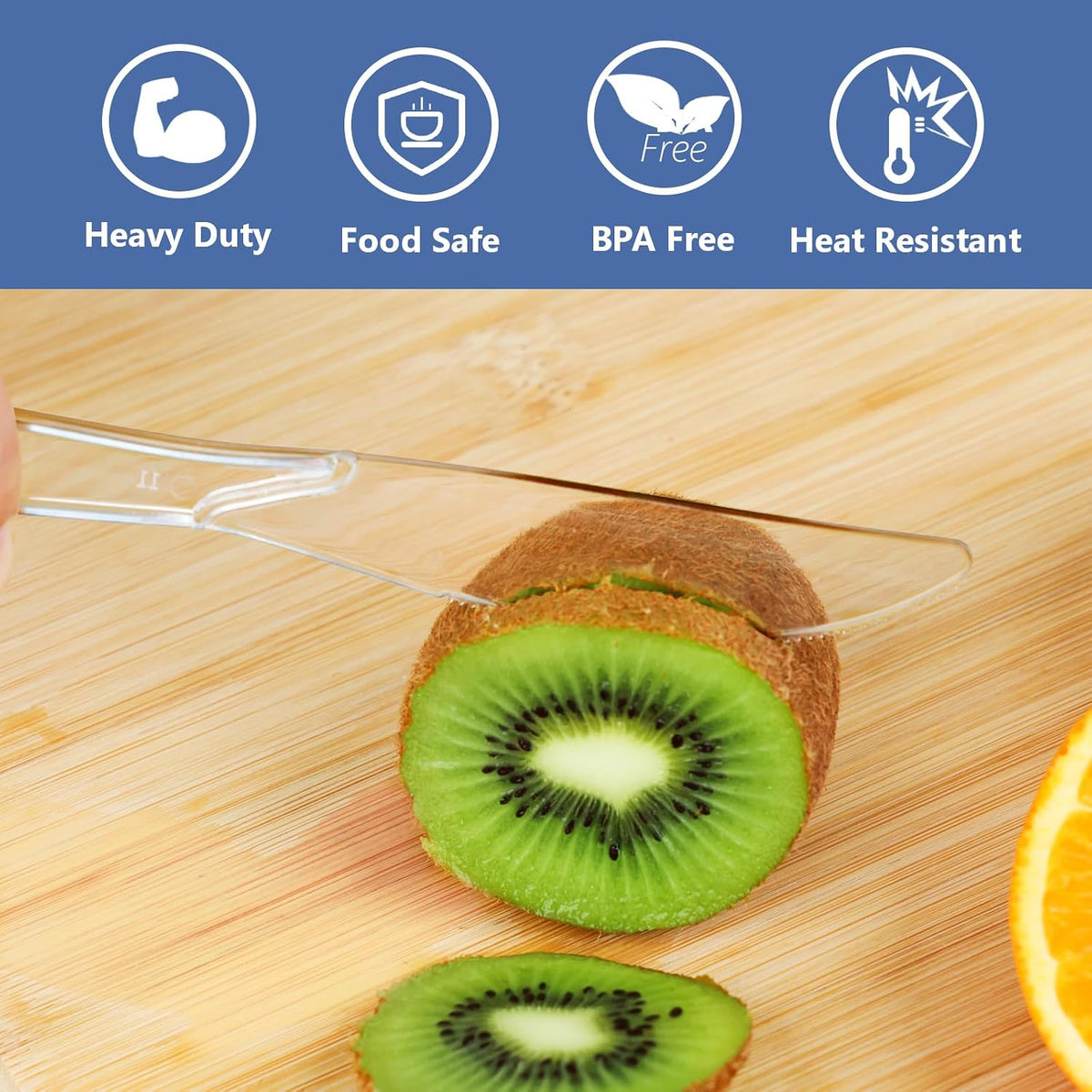 1000 Count Heavy Duty Plastic Knives Disposable