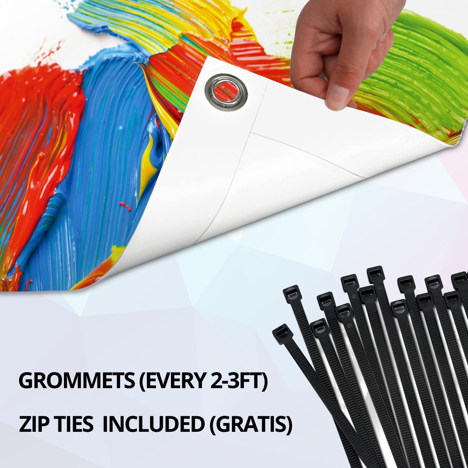 Custom Vinyl Banner - 18oz Heavy Duty Vinyl Sign - Metal Grommets & Hemmed Sides - for Celebrating, Advertising