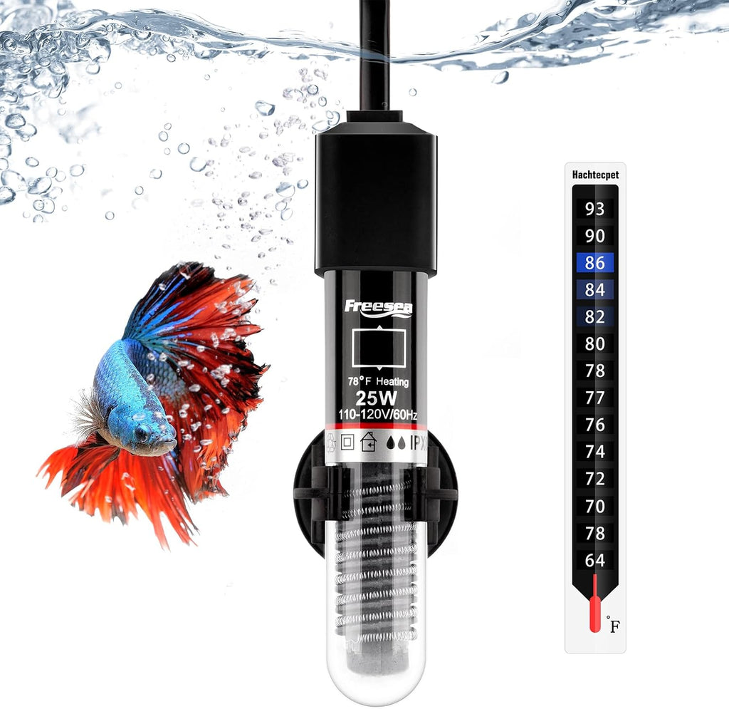Aquarium Fish Tank Heater: 25W Small Betta Turtle Heating