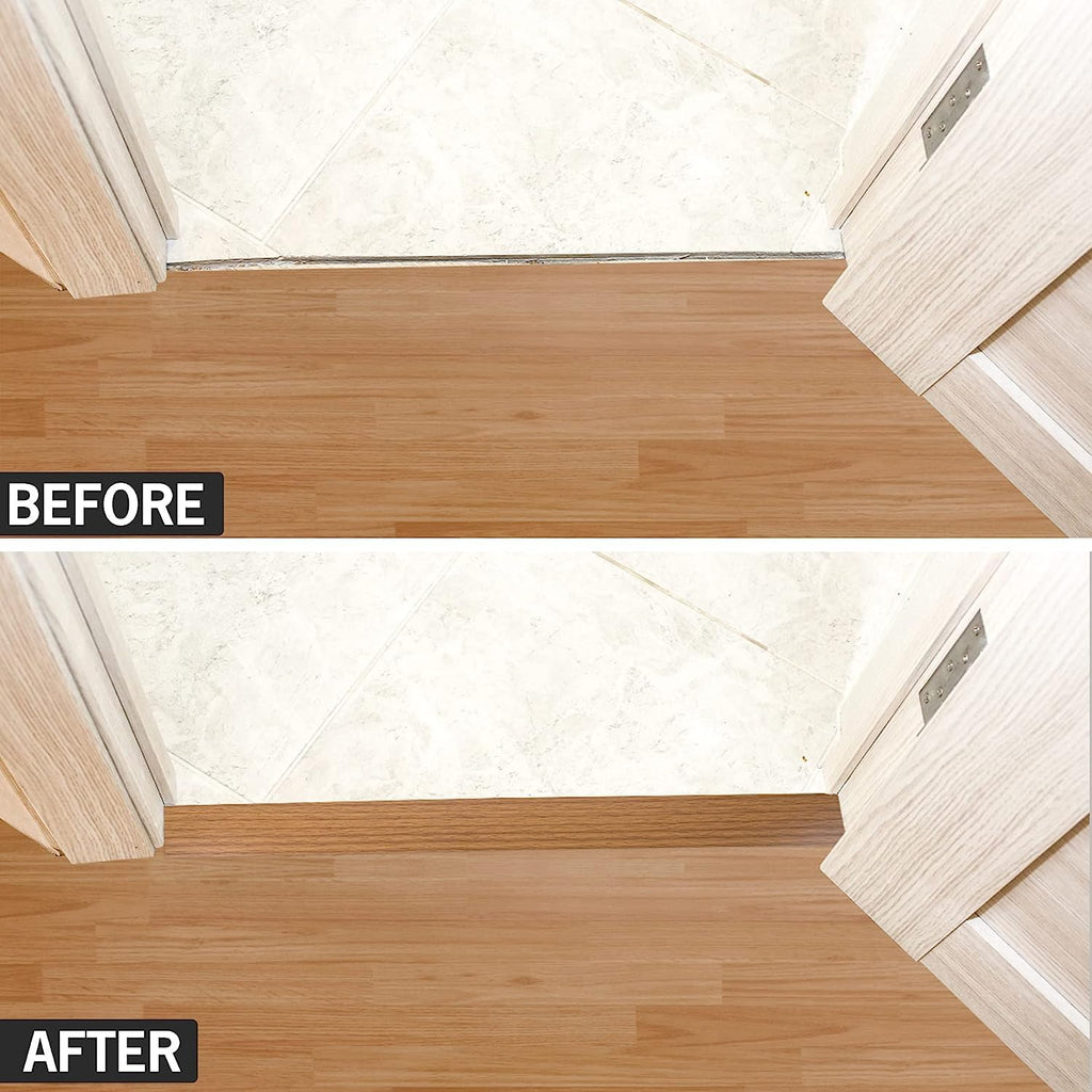 5Ft Floor Transition Strip Self Adhesive Vinyl Cover Floor Strip Flat Divider Transition Strip Wood Grain Design for