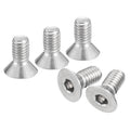 uxcell #10-32x3/8 Flat Countersunk Head Socket Cap Screws, 50Pcs 304 Stainless Steel Hex Socket Flat Head Screws, Full Thread, Countersunk Bolts