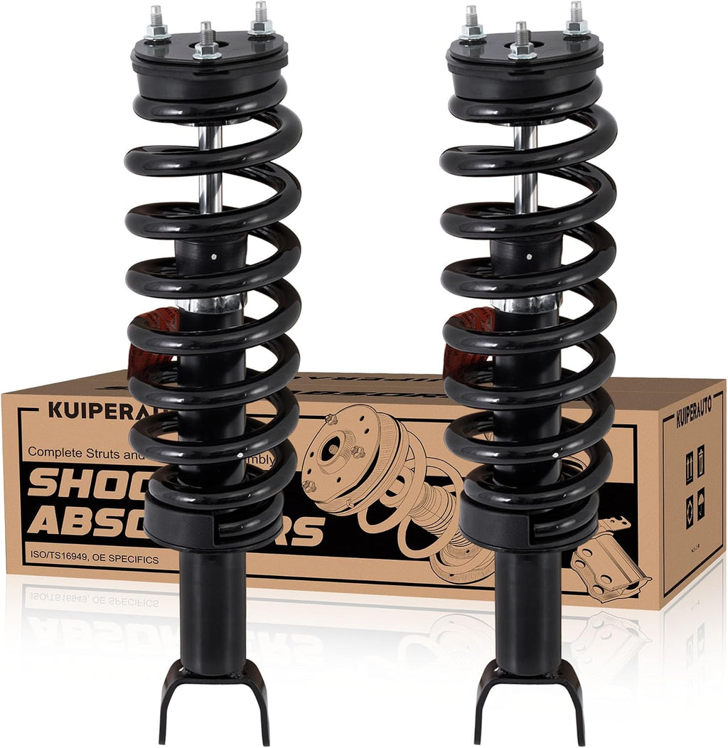 KUIPERAUTO Pair Front Struts w/Coil Spring Assembly Compatible with 2006-2008 Dodge Ram 1500 4WD 171111 Shock Absorbers