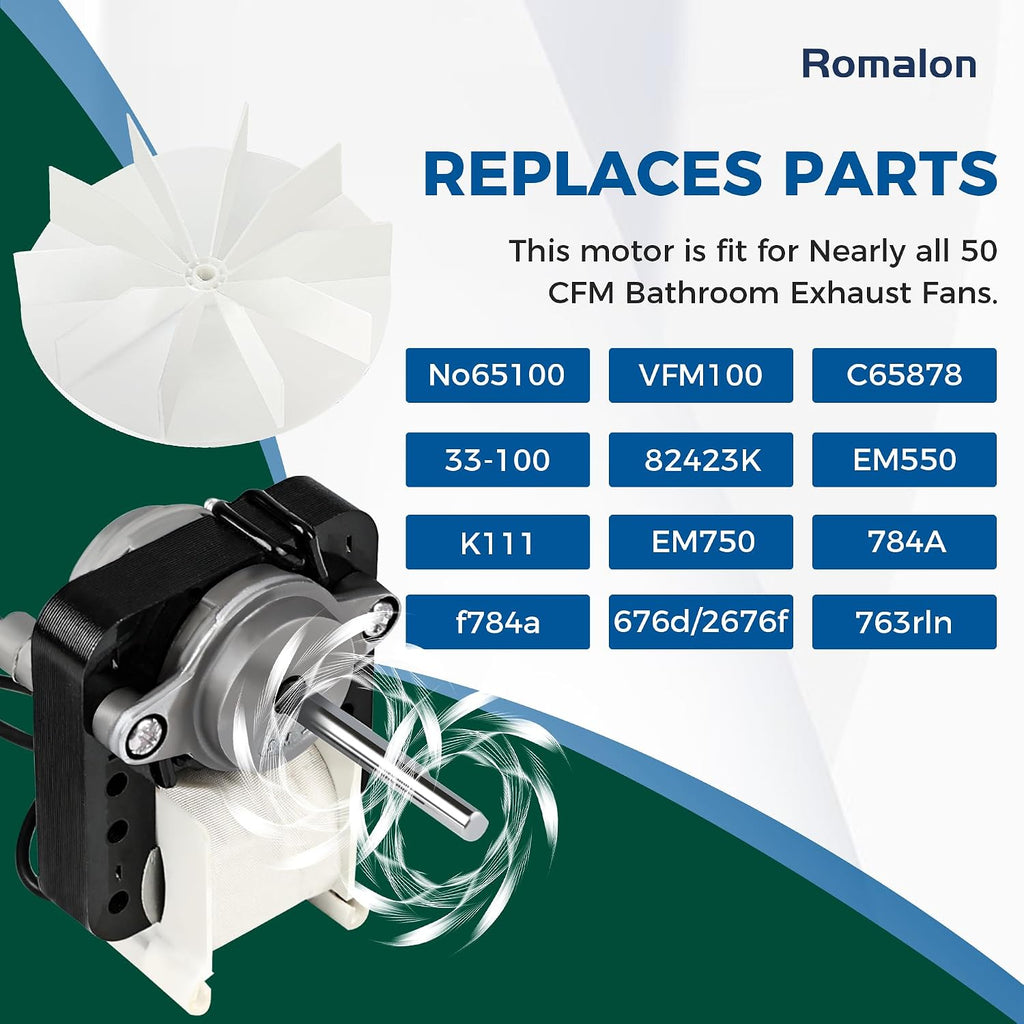 Romalon SM550 Bathroom Fan Motor Replacement Kit