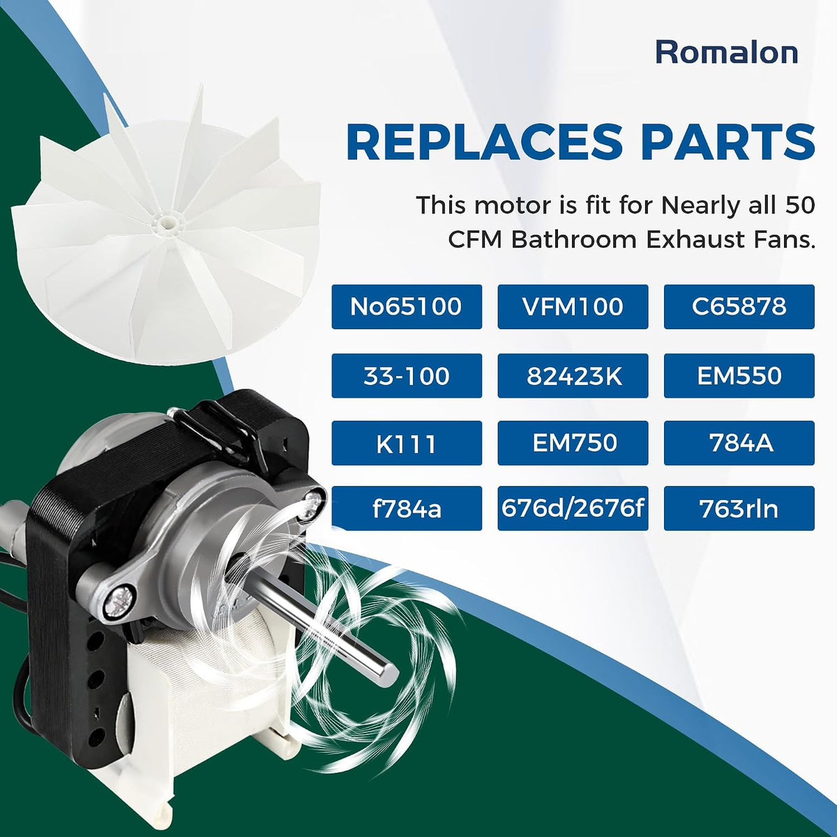 Romalon SM550 Bathroom Fan Motor Replacement Kit