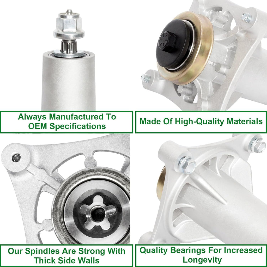 42" 46" 48" 54" Deck Spindle Assembly Fit for Husqvarna YTH22V46 YTH24V48 Craftsman YT3000 YT4000 Lawn Mower Replaces 187292 192870 532187292 587819701 187281 532192870 532187281