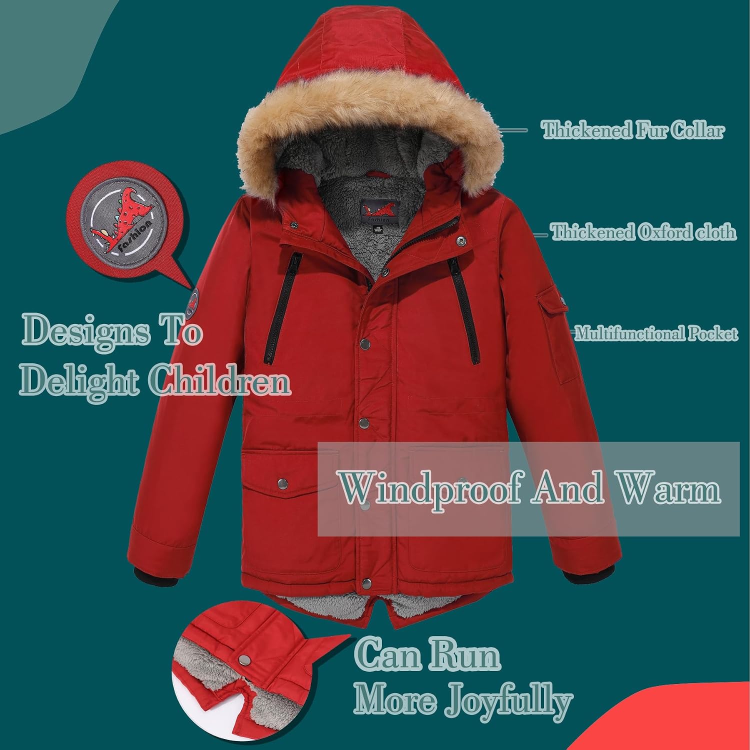 Boy's Winter Coats Kids Puffer Jackets Thicken Warm Parka for Cold Weather | Sizes 5-14Y