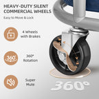 Commercial Laundry Cart with Wheels, 420L Blue