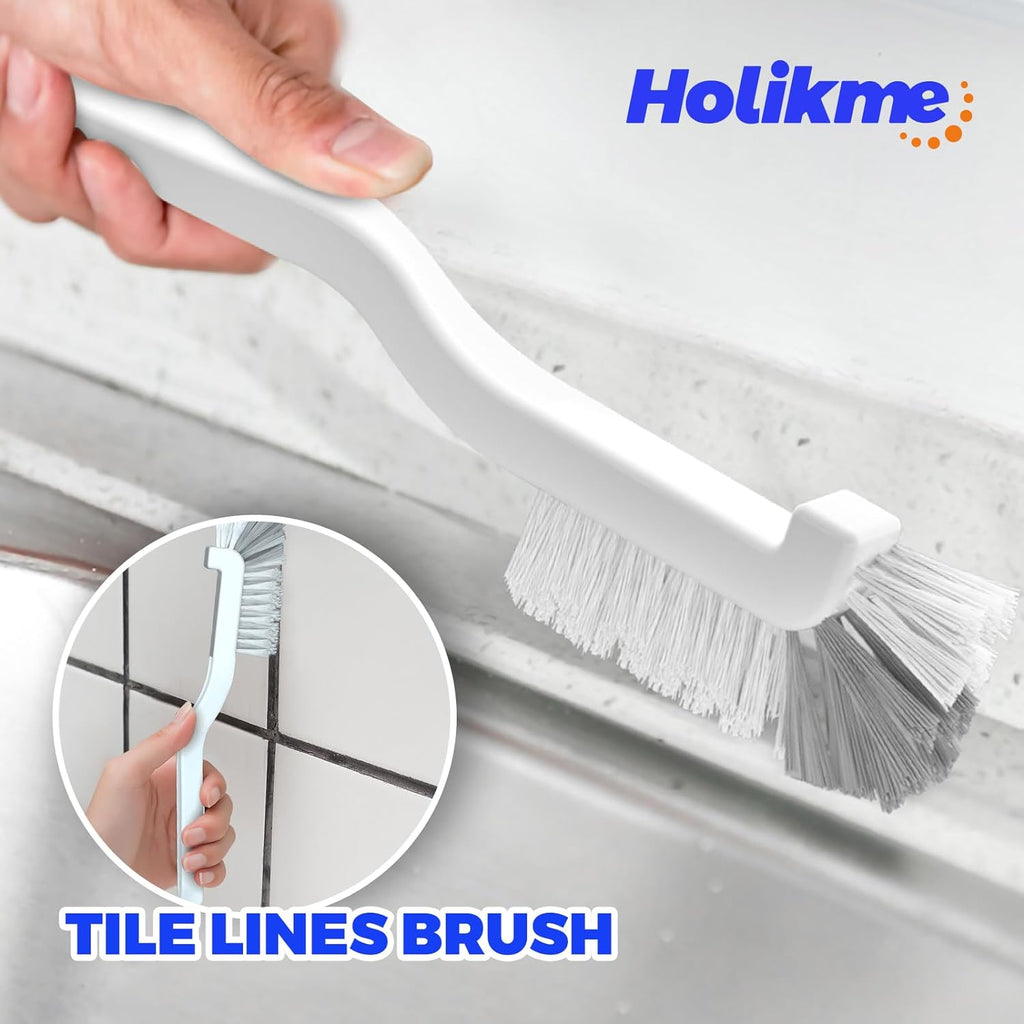 6 Pack Dish Brush with Handle Kitchen Cleaning Brush Set for Pot, Pan, Kitchen Sink (Green)