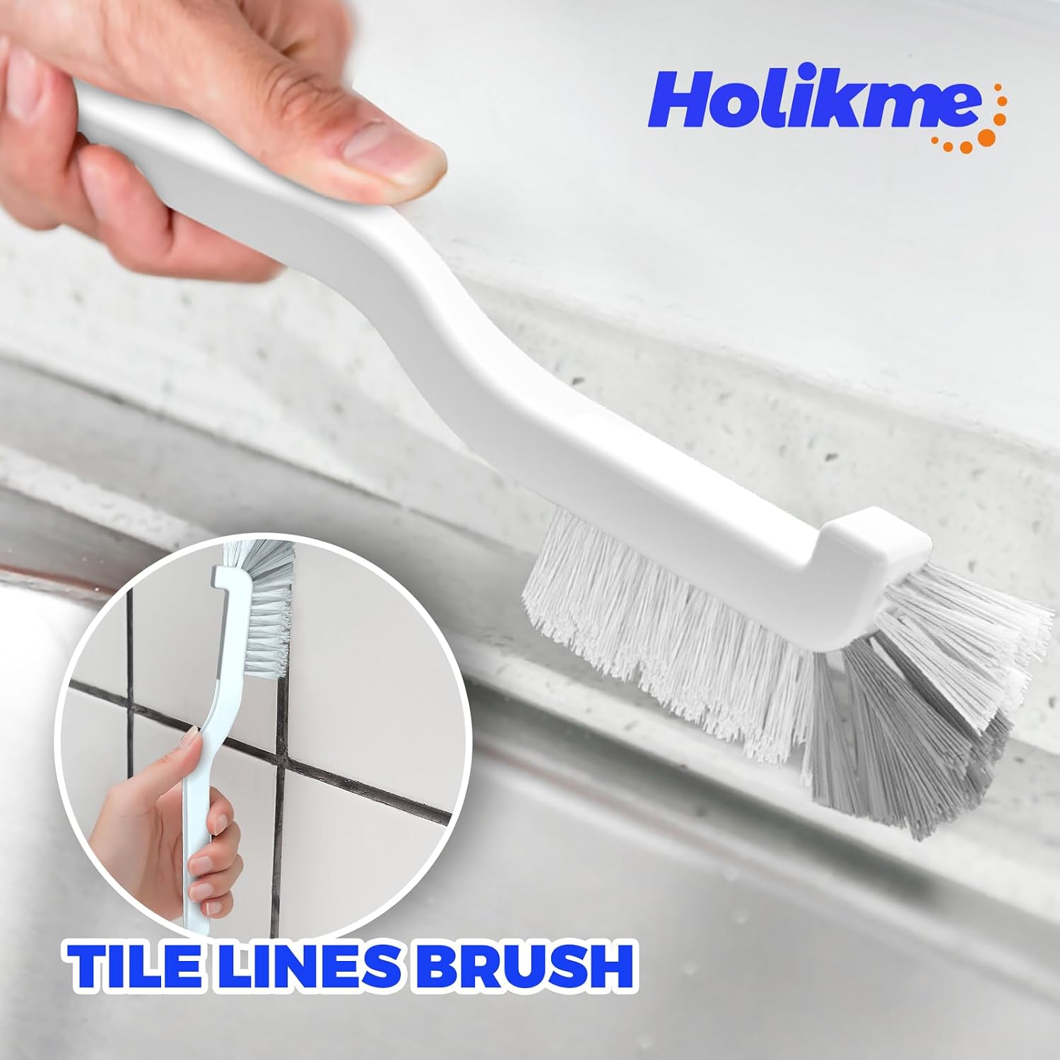 Dish Brush Cleaning Brush Set for Cleaning Groove Gap,White | Dish Brush Set Cleaning Brush Set, Scouring Pad for