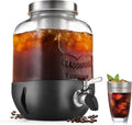 Cold Brew Coffee Maker, 1 Gallon Iced Coffee Maker With Stainless Steel Filter, Heavy Duty Glass Cold Brew Pitcher