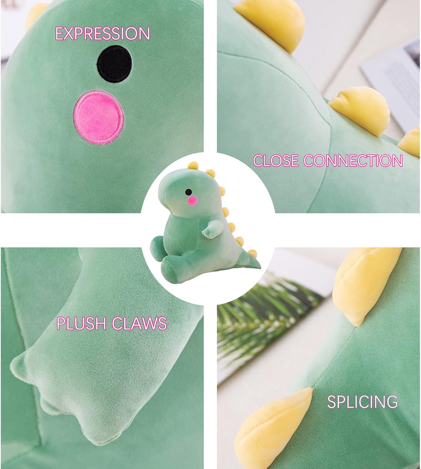 Cute Fat Dinosaur Plush Toys, Soft Stuffed Animals Toys Dolls, Dino Plushies, Cute Birthday Gifts for Kids Girls Boys