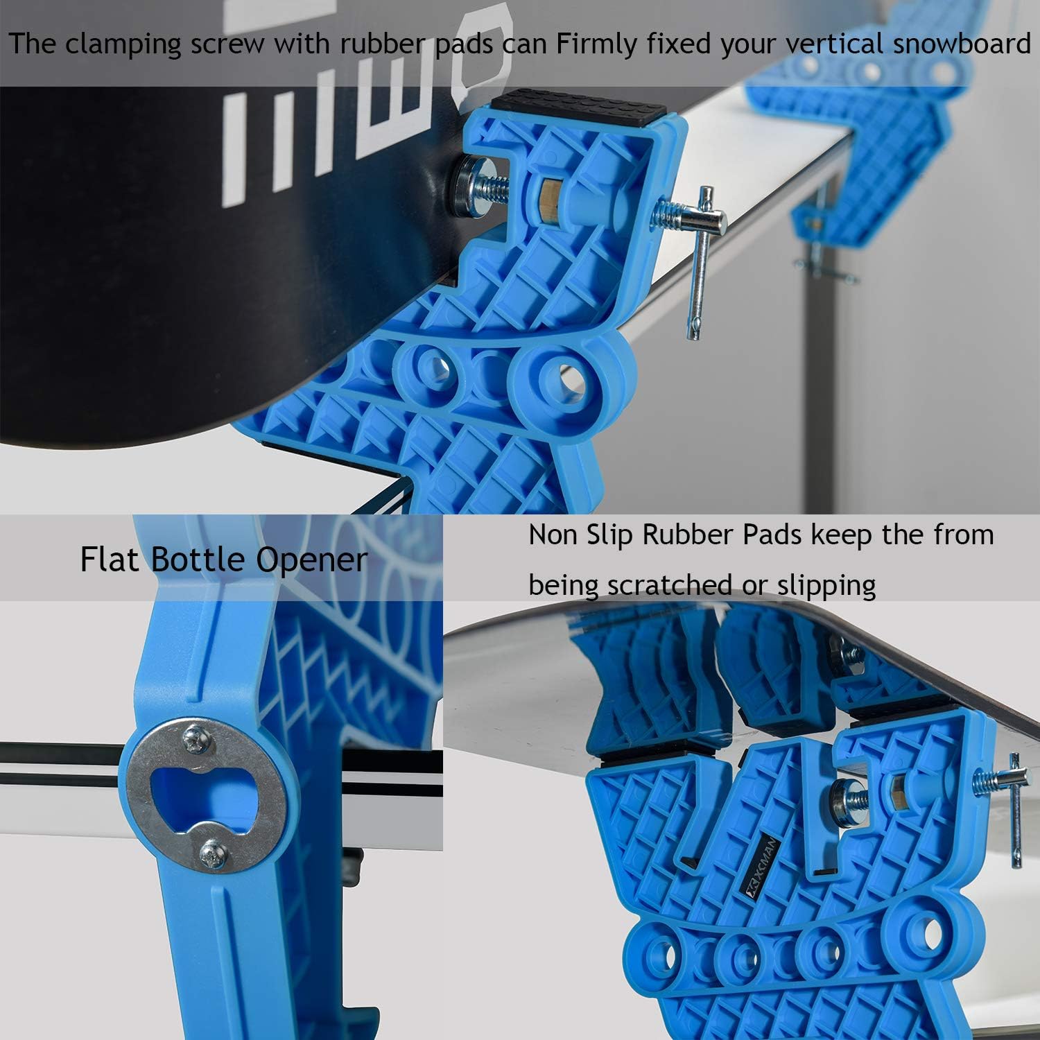 Ski Snowboard Vise for Tuning,Waxing and Repair,Set of Non-Slip Vice Grips with Horizontal and Vertical and Tilt