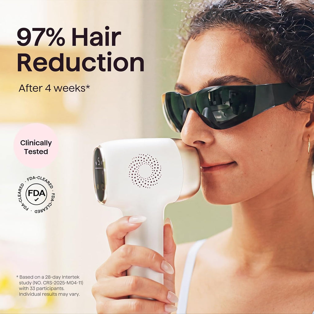 IPL Laser Hair Removal,Bare It with Precision Roller for Full Body | Long-Lasting & Painless, 24J Dual-Pulse & Ice