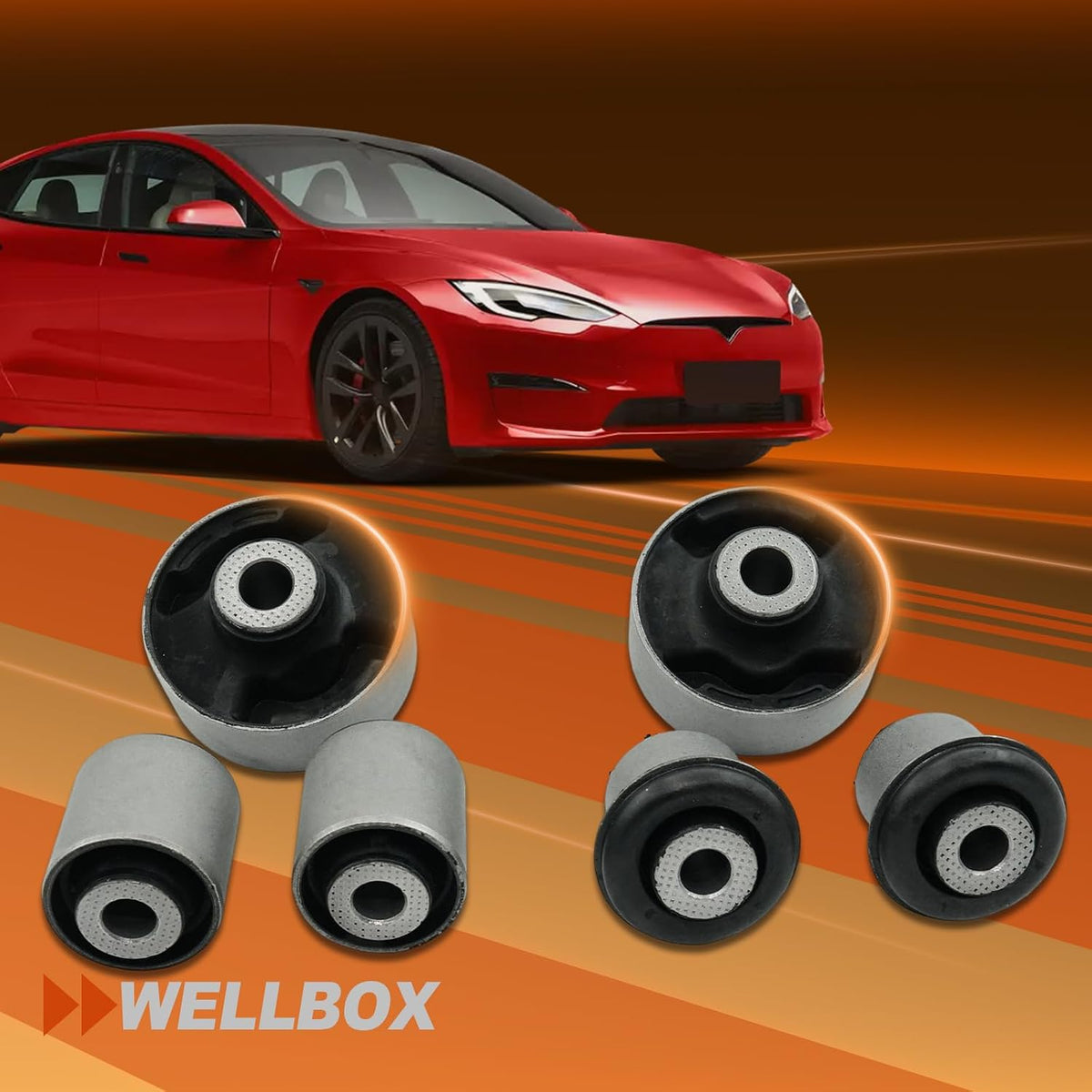 WELLBOX Suspension Control Arm Bushing Kit compatible with Honda Accord 2003 2004 2005 2006 2007 Acura TL TSX 2004 2005 2006 2007 2008 Front Lower Inner Outer Replaces OE ‎51391-SDA-A03