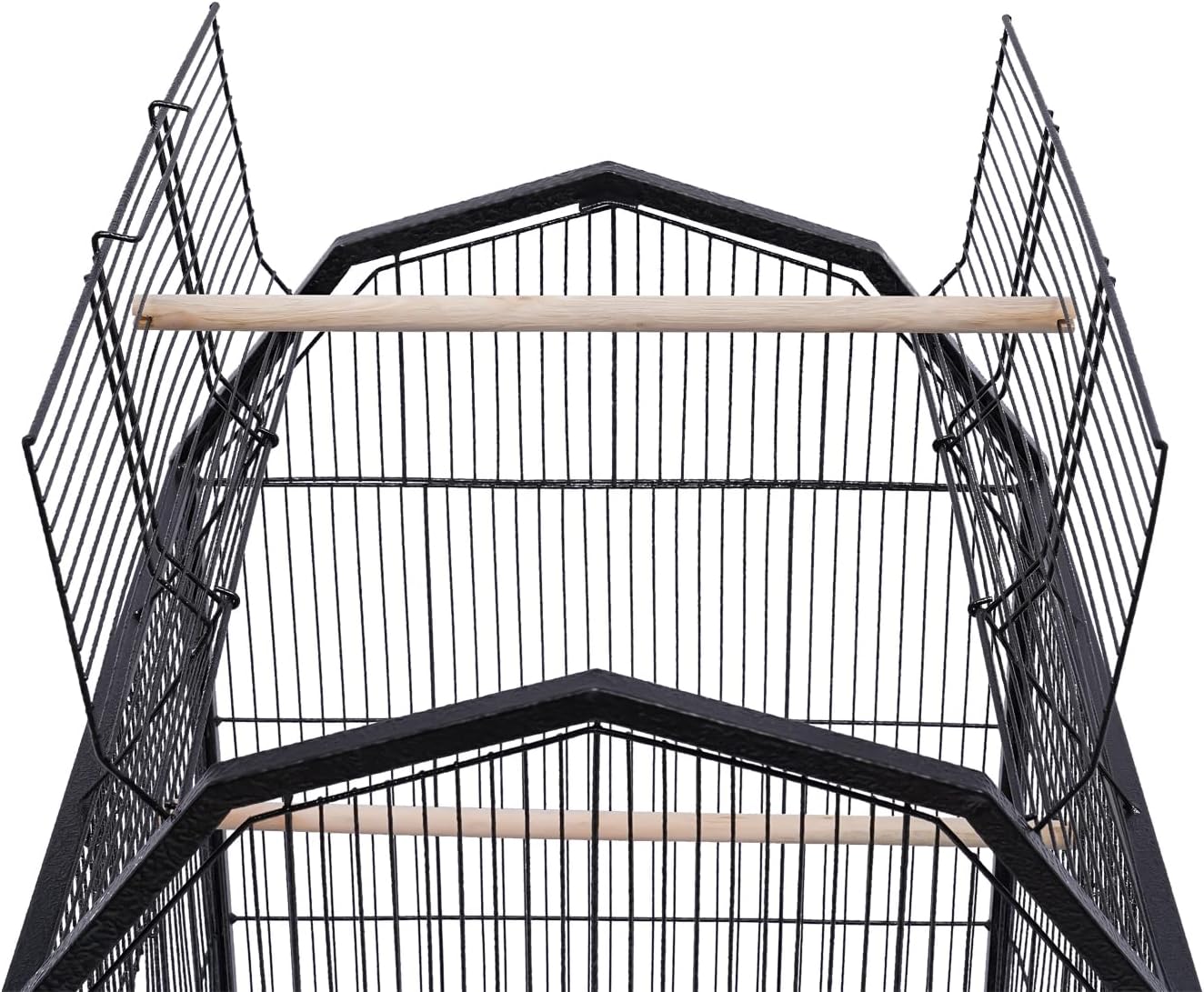 39.9 Inch Bird Cage Parakeet Cage with Rolling Stand and Play Open Top Iron Bird Flight Cages for Parrot Lovebirds
