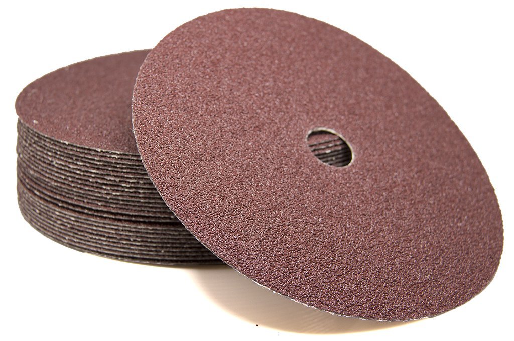Benchmark Abrasives 7" Resin Fiber Sanding Discs, 120 Grit, 25-Count