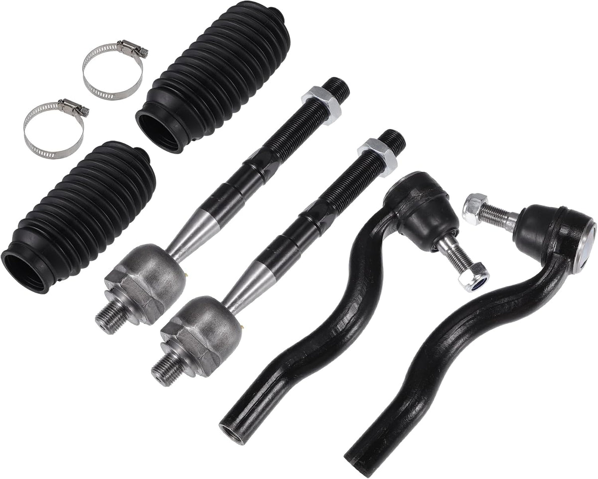 X AUTOHAUX 6pcs Front Inner Outer Tie Rod Ends Kit Suspension Steering Tie Rod End for Dodge Durango 2011-2015 for Jeep Grand Cherokee 2011-2015 Drag Link No.ES800972/ES800973/EV800987
