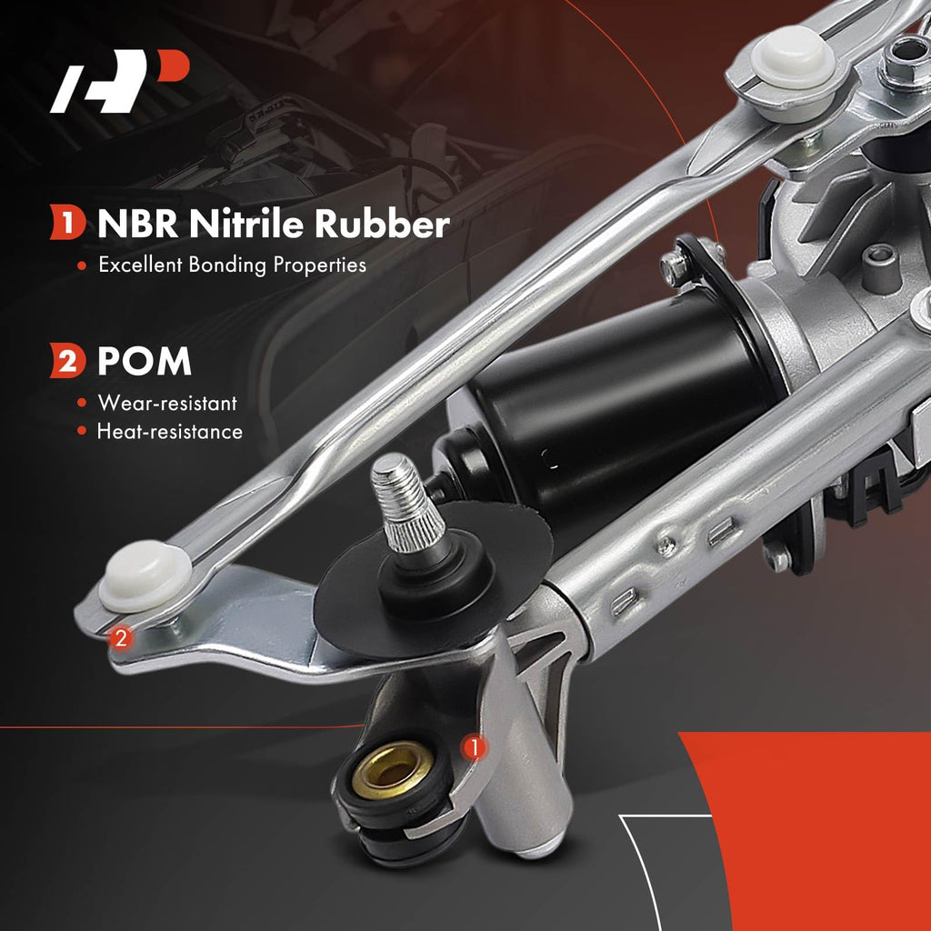 A-Premium Front Windshield Wiper Motor and Linkage Assembly